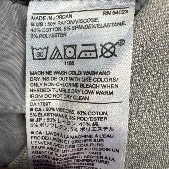 Banana Republic Sloan Curvy Fit Gray 6 Women Stretch Ankle Dress Pants Pockets - Picture 8 of 9